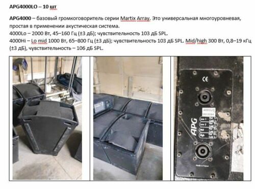 Акустика,APG, линейный массив