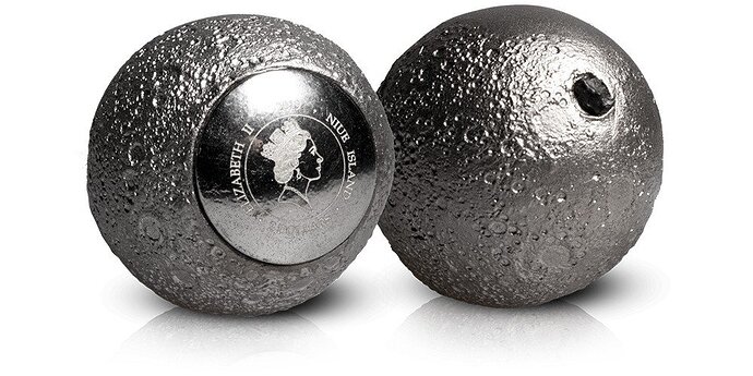 Монета 3D MOON • 50TH ANNIVERSARY OF THE MANNED LUNAR LANDING 2 • 2019 Орел, Решка (2)