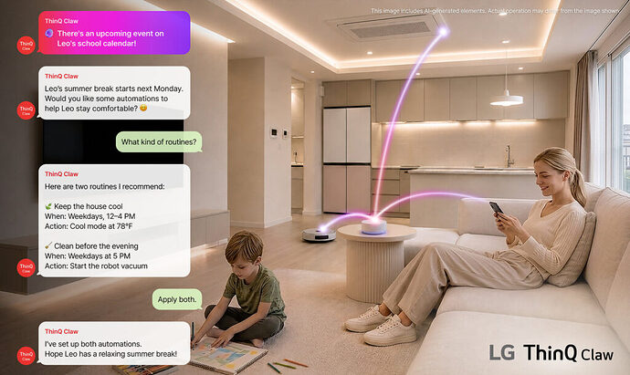 LG покажет на IFA 2026 новый этап умного дома AI Home и чат-агента ThinQ Claw